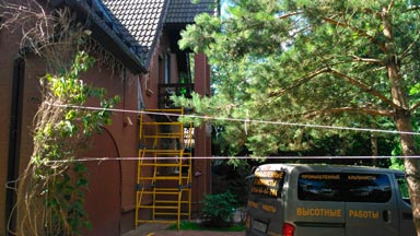 Покраска фасада коттеджа