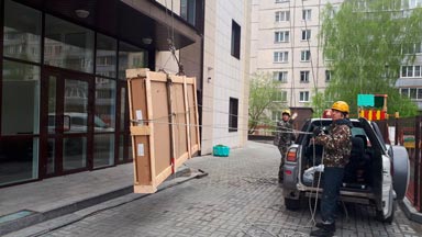 Подъем грузов альпинистами